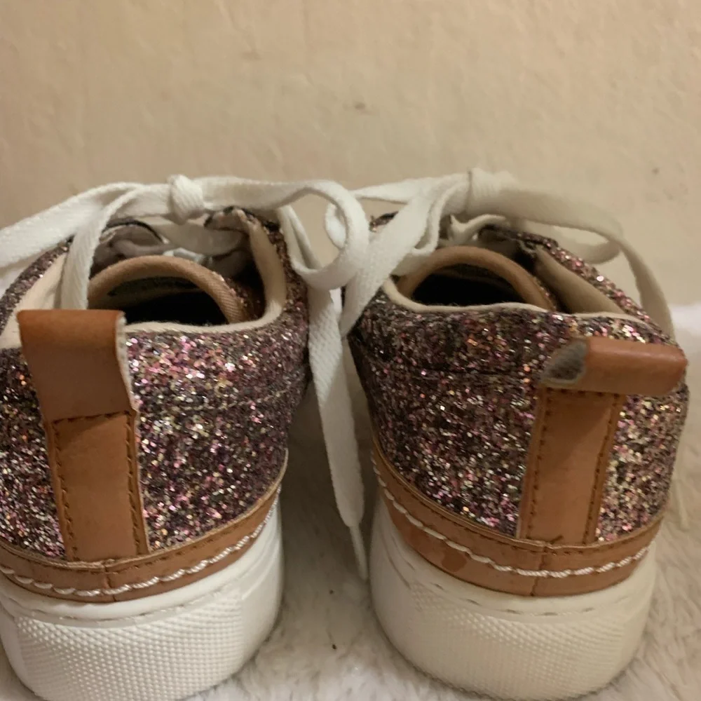 Not Rated Women's Metallic Chestnut Lace Up Shoes Size 8